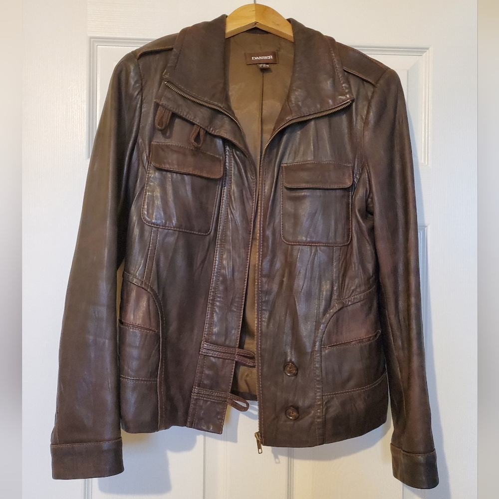 Danier Chocolate Leather Jacket